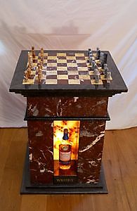 Chess Whisky table in Old English Style 